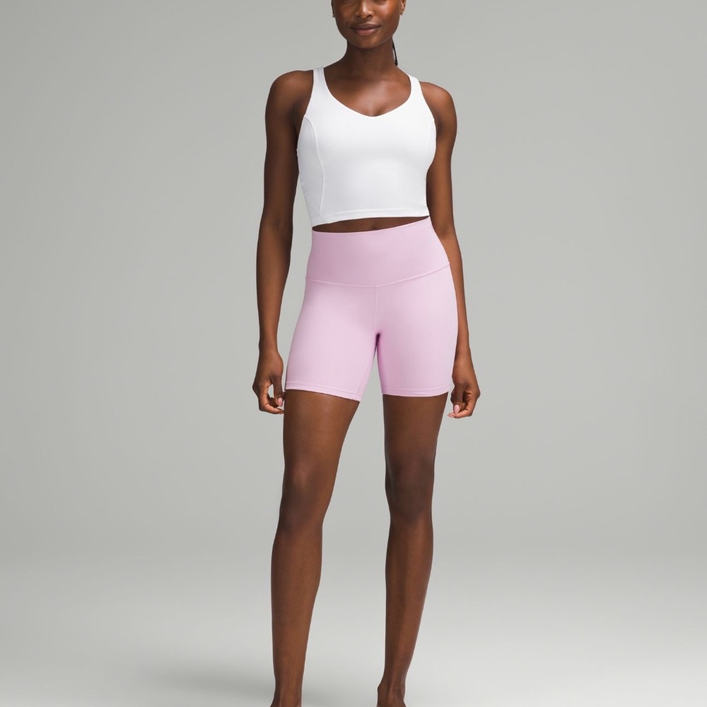 Lululemon Athletica Pink Bike Shorts High-Waisted Performance
